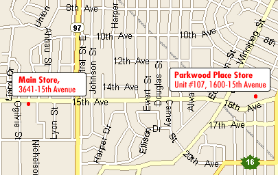 Prince George locations map